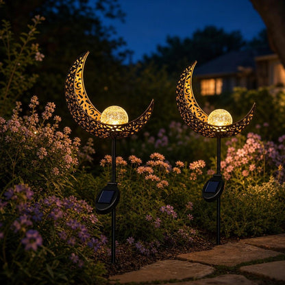 MoonCrest™ Solar Garden Stake Light