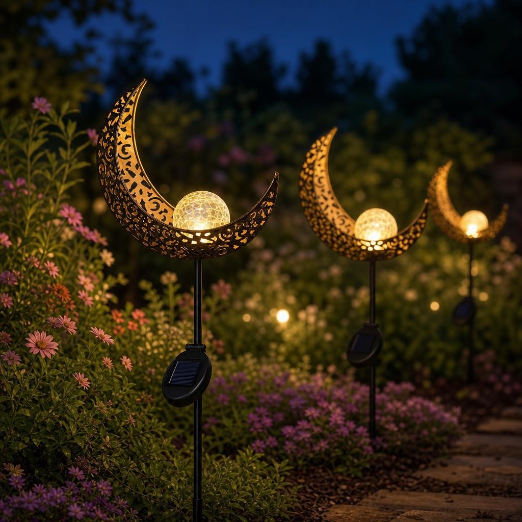 MoonCrest™ Solar Garden Stake Light