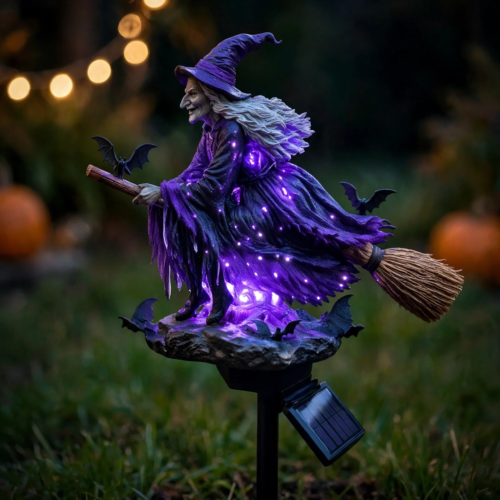 🔥Last Day 49% OFF 🧙‍♀️ Bring Halloween Magic to Your Garden with a Glowing Solar Witch